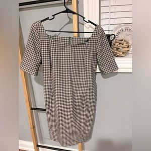 Custom tailored mid dress with silk lining, size 7-8 womens curvy